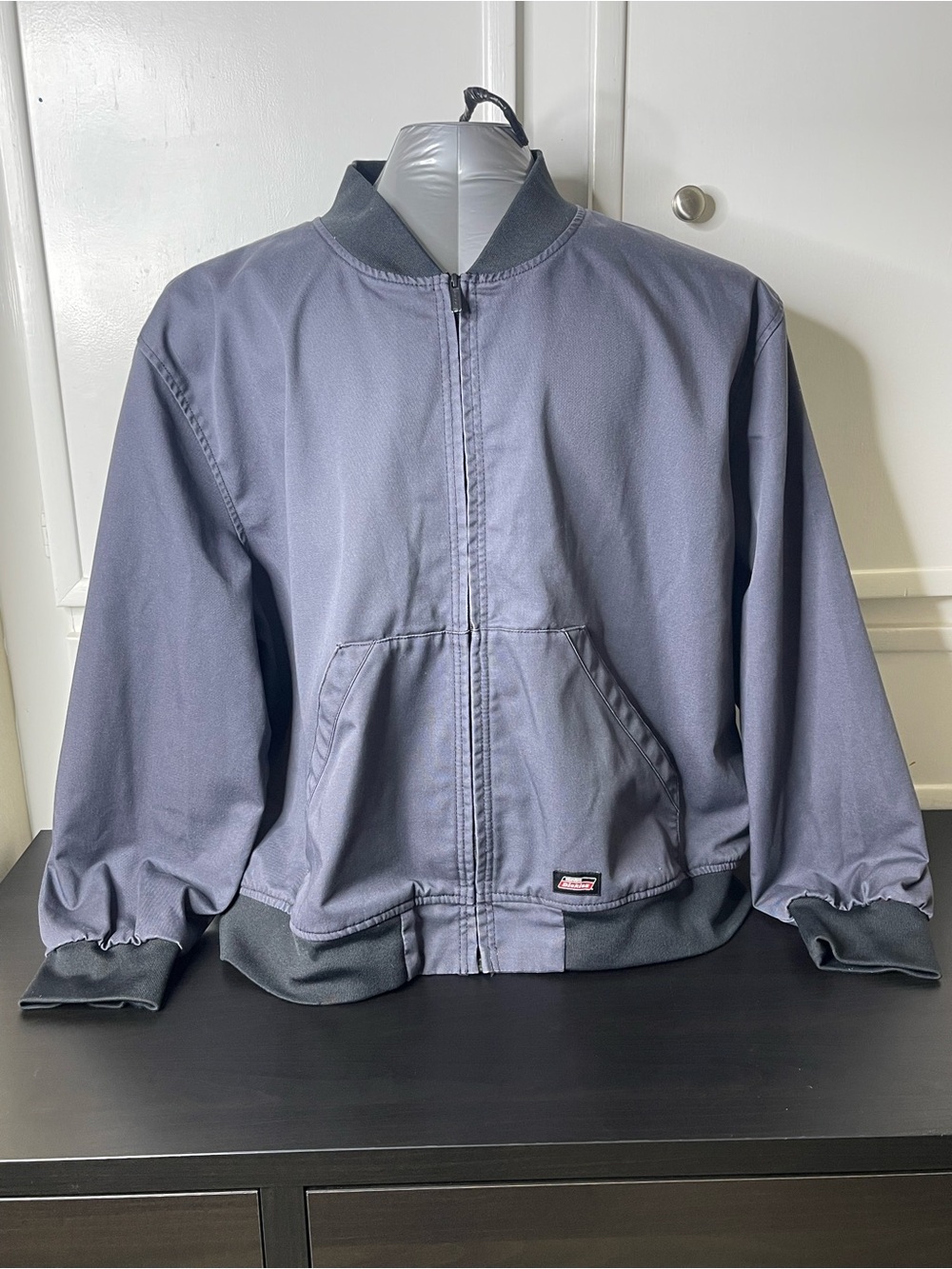 Dickies Mens Eisenhower Jacket t Zip-Up Charcoal Grey Utility Work Coat 3XL-RG